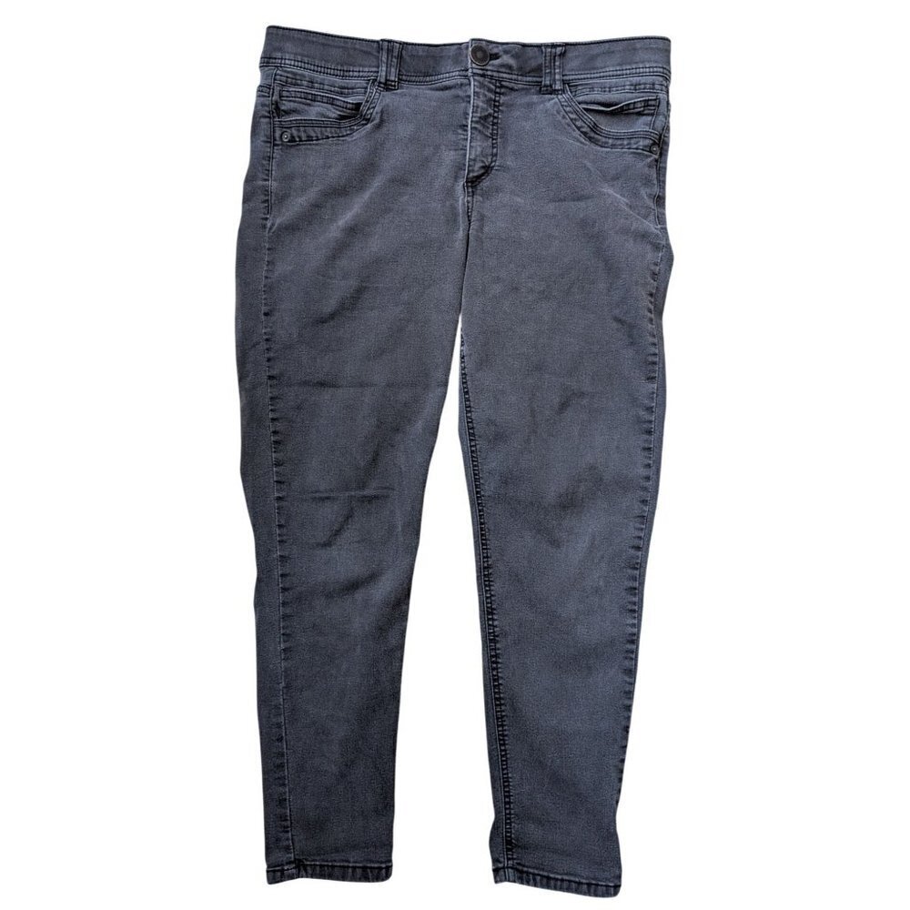 Democracy Jeans Womens 14 Black Ankle Ab Technology Stretch Denim